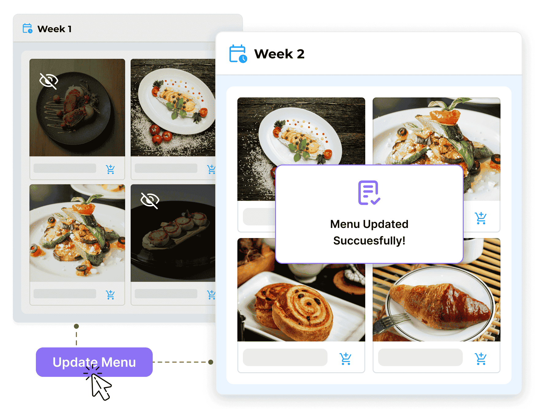 Easy for you to change menus