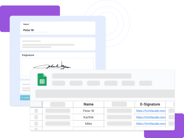 Google sheets integration