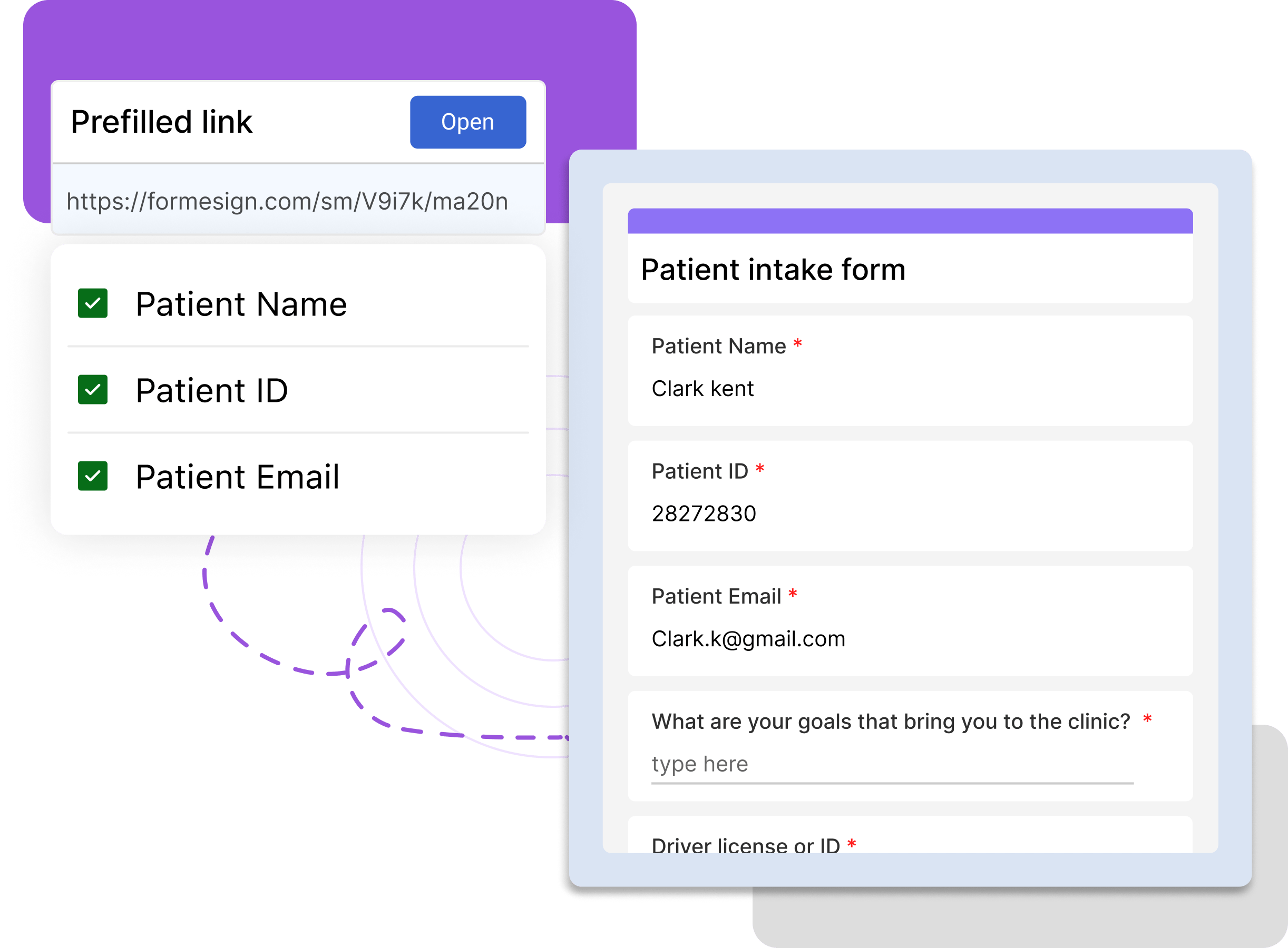 Prefill intake forms